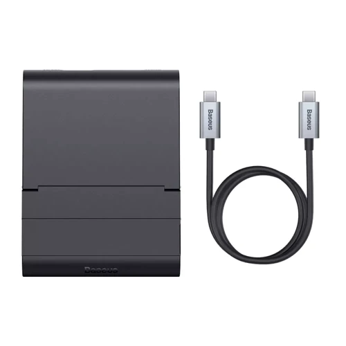 Зарядное устройство Baseus Pro Mate Docking Type-C to HDMI+2xUSB2.0+USB3.0+PD+SD/TF Black (WKMD000001): Кабель в комплекте USB-C
