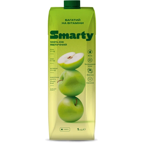Сок Smarty яблочный 1л (2612000)