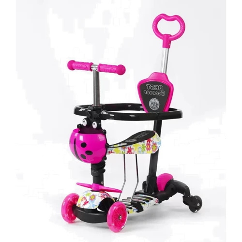 Детский самокат 5 в 1 Best Scooter LS-04588 Розовый
