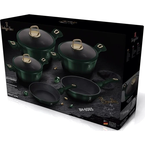 Набір посуду Berlinger Haus Emerald Collection 10 предметів (BH 6065): Матеріал корпусу Алюминий