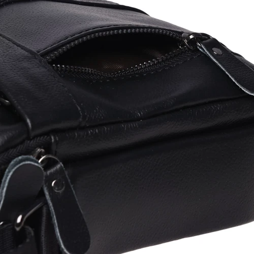 Мужская сумка через плечо Borsa Leather черная (K11169a-black): Тип Сумки