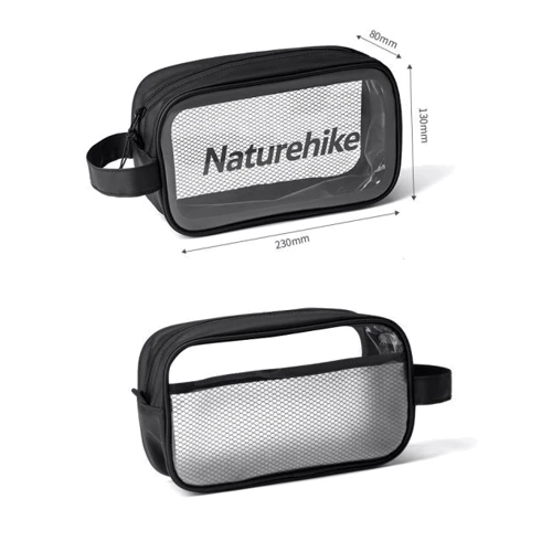Косметичка-несесер Naturehike М чорна (NH20SN007): Фактура Гладкая, Матовая