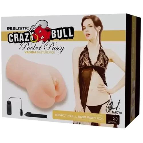 Мастурбатор с вибрацией CRAZY BULL - Realistic Pocket Pussy (BM-009227Z)