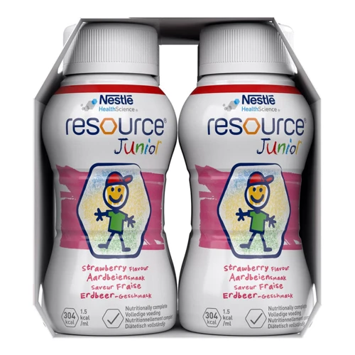 Энтеральное питание Nestle Resource Junior Strawberry со вкусом клубники 4х200 мл (1000255): Вес, г 800