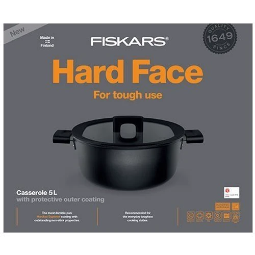 Кастрюля Fiskars Hard Face 5 л 26 см (1052228): Диаметр, см 26