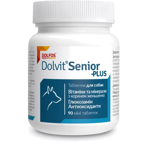 Витаминно-минеральный комплекс Dolfos Dolvit Senior Plus mini для собак 90 таб. (5903-90)