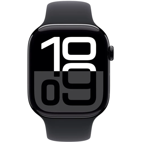 Apple Watch Series 10 42mm GPS Jet Black Aluminum Case with Black Sport Band - S/M (MWWE3QH/A) UA: Экран OLED LTPO3 (989 кд/м²) с технологиями Always-On Retina / 374x446 пикселей / защитное стекло Ion-X повышенной прочности