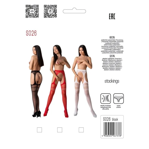 Эротические колготки-бодистокинг Passion S026 red
