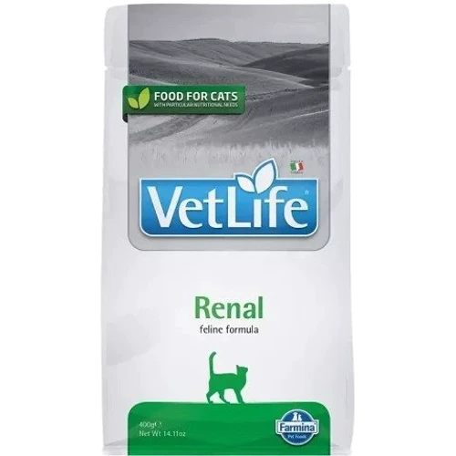 Сухий лікувальний корм для котів Farmina Vet Life Renal для підтримки функції нирок 400 г (160-383)