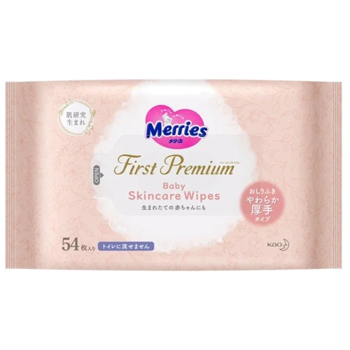Детские влажные салфетки Merries запасной блок 54 шт (4901301239976)