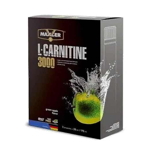 Жиросжигатель Maxler L-Carnitine 3000 7 x 25 ml Green Apple