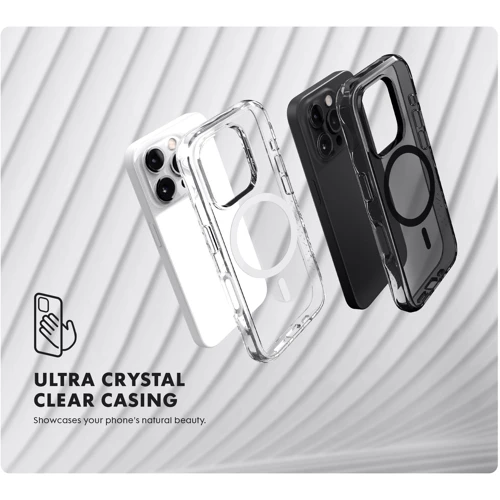 Чохол для iPhone LAUT CRYSTAL MATTER X MagSafe Clear/Black (L_IP24B_CMX_UB) для iPhone 16 Pro фото 7