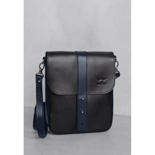 Мужская сумка-планшет The Wings Mini Bag черно-синяя (TW-Mini-bag-m-black-blue-ksr): Пол Мужской