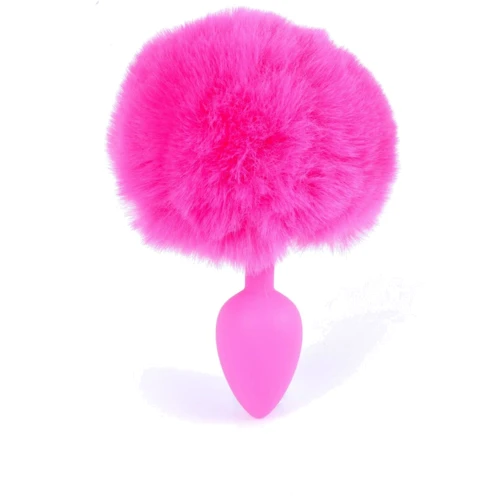 Анальная пробка BOSS Series Exclusivity Silicon Plug Bunny Tail Pink
