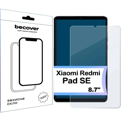 Аксесуар для планшетних ПК BeCover Tempered Glass Matte Anti-Glare для Xiaomi Redmi Pad SE 8.7 (713447): Колір прозорий
