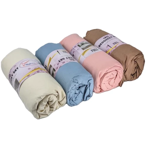 Простирадло на резинці HomeBrand світло-рожеве 180х200х25 см (60133)