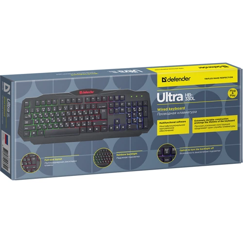 Клавиатура Defender Ultra HB-330L (45330): Интерфейс подключения USB