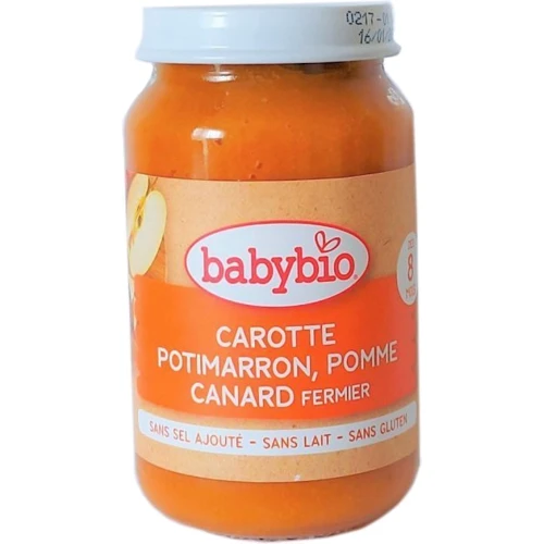 Пюре BabyBio органическое с овощей и утки 200 г (3288131500645)