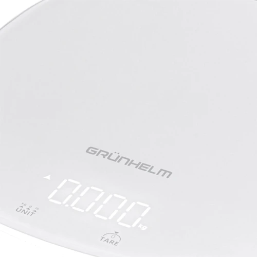 Ваги кухонні Grunhelm KES-025LW: Тип конструкції с плоской плaтформой настольные