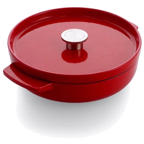 Сотейник чугунный с крышкой KitchenAid 26 см 2.77 л красная (CC009009-001)