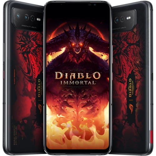 Смартфон Asus ROG Phone 6 16/512GB Diablo Immortal Edition: Камера Потрійний 50 МП (f/1.9) + 13 МП (f/2.2) + 5 МП / LED спалах / HDR / панорама / Фронтальна 12 МП