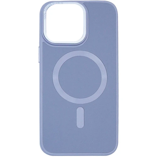 Чехол для iPhone TPU Case Bonbon Leather Metal Style with MagSafe Mist Blue for iPhone 15 Plus