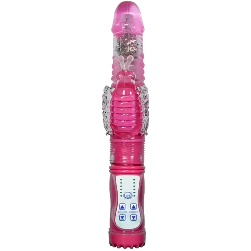 Вибратор с ротацией возвратно-поступательным движением Boss Series - Krolik Pink, BS2600102