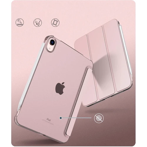 Аксессуар для iPad BeCover Case Book Tri Fold Hard Pink for iPad Mini 7 2024 (712454): Тип аксессуара чехол