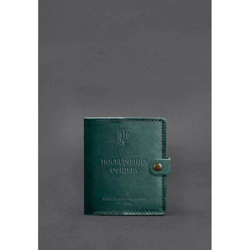 Обложка для удостоверения офицера BlankNote 11.0 зеленая (BN-OP-11-malachite): Пол Унисекс