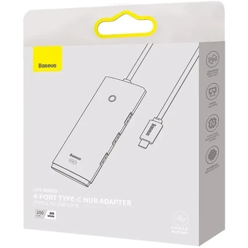 Адаптер Baseus Adapter Lite Series USB-C to 4xUSB White (WKQX030502) фото 9