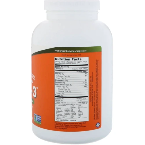 Now Foods Organic Fiber-3 Клетчатка 454 г: Тип Клетчатка