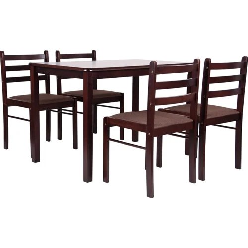 

Комплект обеденный Amf Брауни (стол+4 стула) темный шоколад/капучино (545388)