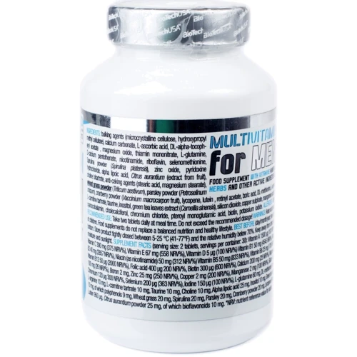 BioTechUSA Multivitamin for Men 60 tabs: Пол Мужской