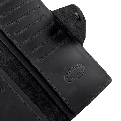 Чоловік тревел-кейс DNK Leather чорний (DNK-PURSEH-col-J): Формат гаманця вертикальний