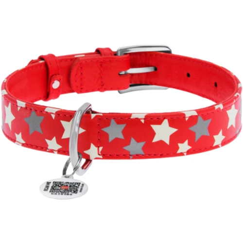 Ошейник Collar Glamour с узором Звездочка Светящийся с QR паспортом 38-49 см 25 мм красный (4823089301341): Производитель Collar