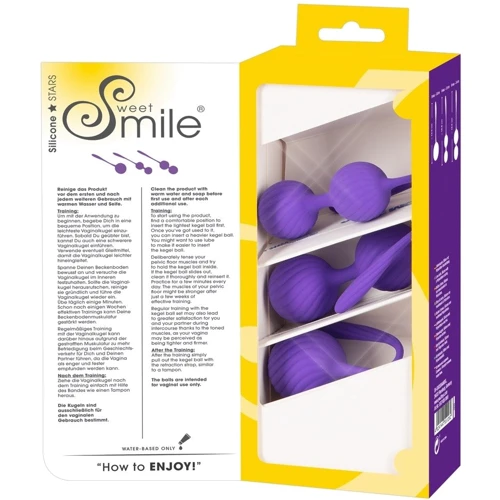Набор из 3 ребристых вагинальных шариков Orion Sweet Smile 3 Kegel Training Balls
