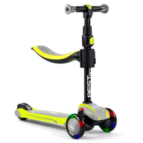 Самокат Best Scooter серо-салатовый (JS-20815)