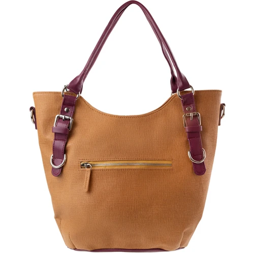 Женская сумка тоут Laskara светло-коричневая (LK-10244-straw-cognac): Страна производитель Чехия