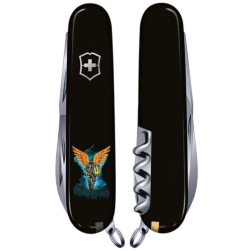 Мультитул Victorinox Climber Ukraine 91мм/14функцій/чорний /Ангел ЗСУ (1.3703.3_T1061u): Тип мини-мультитул