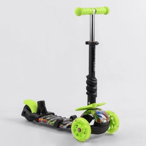 Самокат Best Scooter із захисним бампером салатовий (S 7407): Конструкція рами цельная