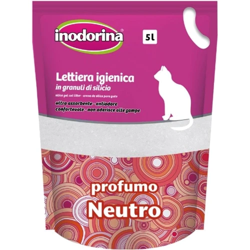 Наполнитель силикагелевый для кошачьего туалета Inodorina Sanitary Litter без аромата 5 л (8031398252193)