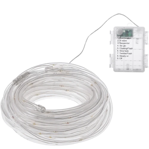 Гирлянда дюралайт на батарейках Springos Rope Lights 5 м 50 LED CL0857 Warm White фото 5