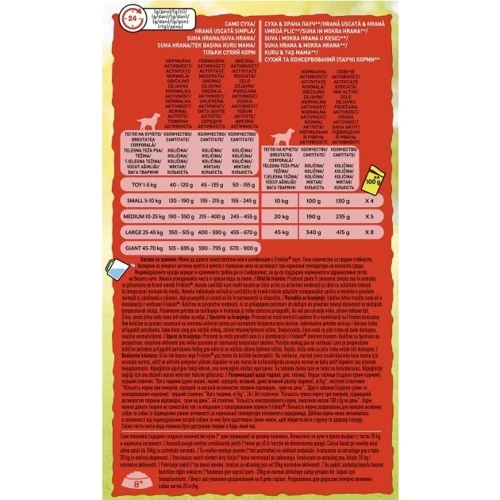 Сухой корм Friskies для взрослых активных собак с говядиной 2.4 кг (7613034232229): Основные ингредиенты Говядина