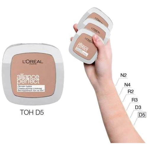 L'Oreal Paris Alliance Perfect D5 Golden Sand Пудра для лица 9 g: Назначение Выравнивание, Матирование