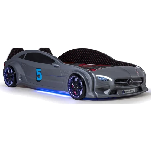 Детская кровать машина Fantasy Mercedes серая