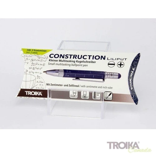 Ручка Troika Construction liliput з лінійкою та стилусом синій (PIP25/BL): Виробник Troika