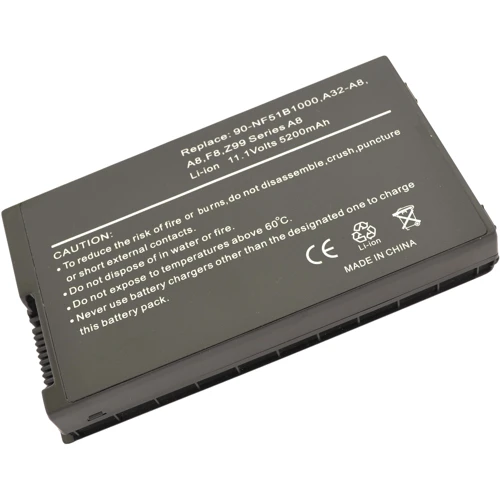Батарея для ноутбука Asus 70-NF51B1000 A8 11.1V Black 5200mAh OEM (17227): Ємність, мАг 5200
