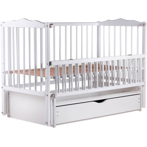 Кровать Babyroom Веселка маятник, ящик, откидной бок DVMYO-3 бук белый (622152)