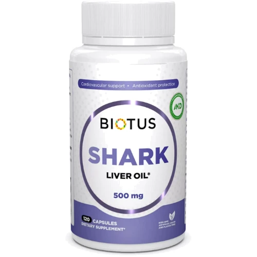 Biotus Shark Liver Oil Рыбий жир из печени акулы 120 капсул