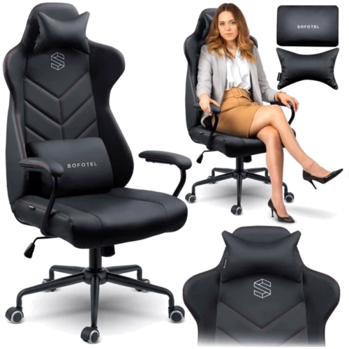 Офісне крісло Sofotel Werona 2580 Black: Оснащення підлокітники, З коліщатками, Поперековий валик, Підголівник